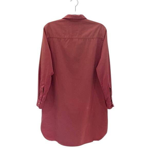 Frank & Eileen Mary Classic Shirtdress Sunset Pink Cotton Size Small Mini - Picture 7 of 13